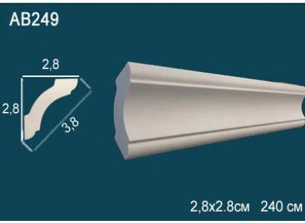 Карниз потолочный гладкий AB249F