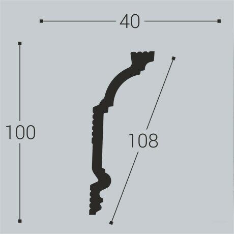 Карниз  XPS К 3 (100х40)