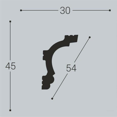 Карниз  XPS К 8 (45х30)