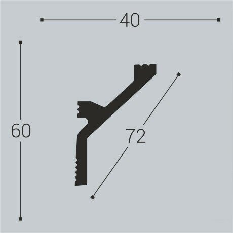 Карниз  XPS К 12 (60х40)