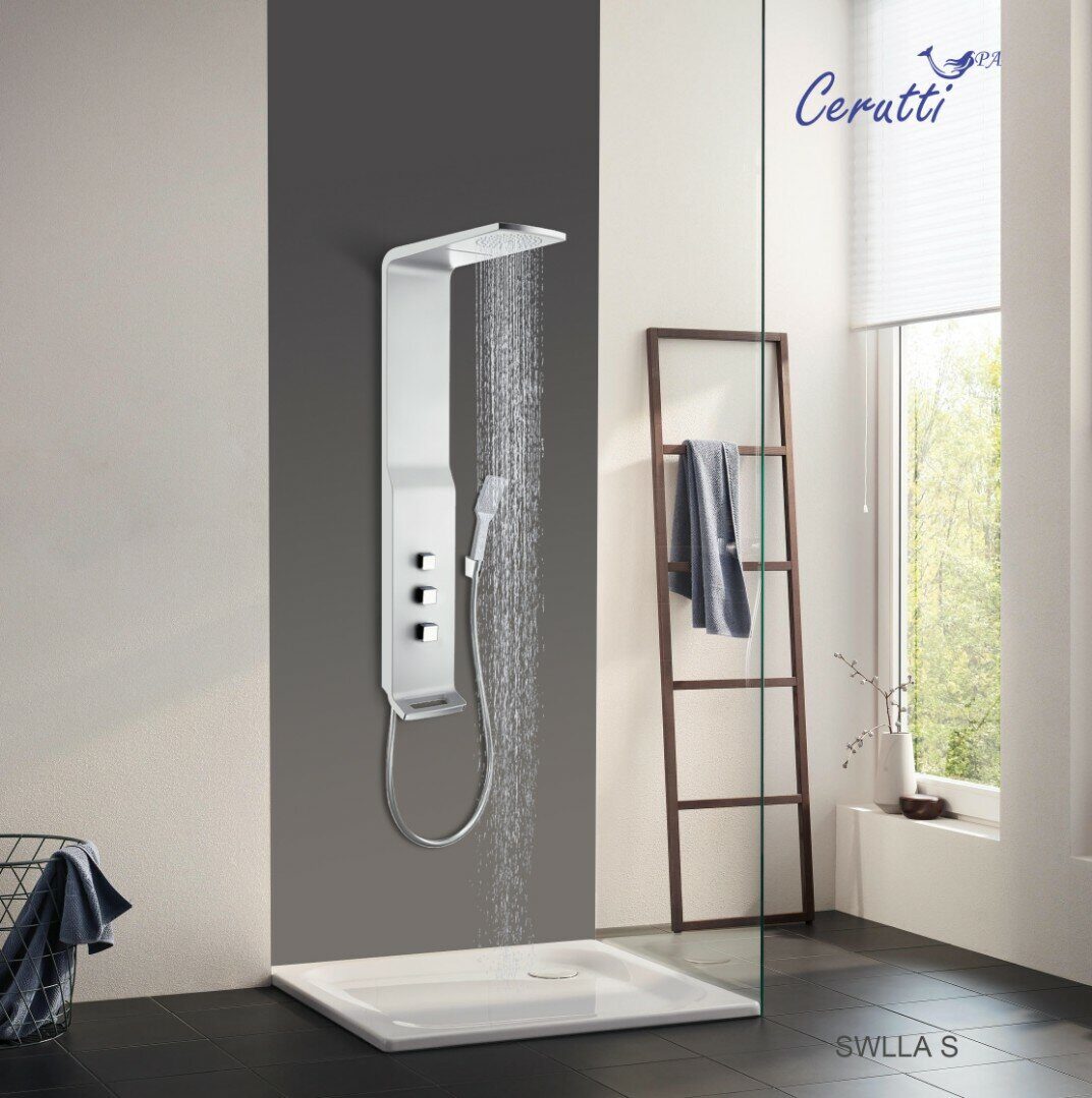 SELLA S душевая панель из нержавеющей стали, цвет серебро, размер 1350 х 350 мм Ceruttispa